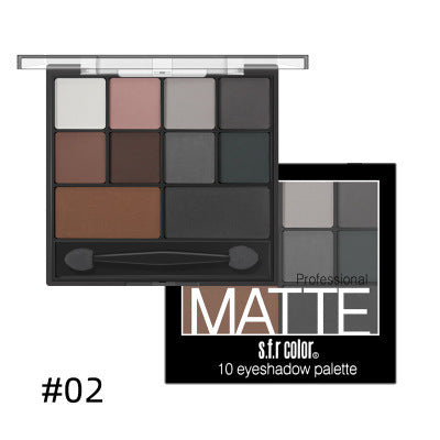10-Color Eyeshadow Palette – Pumpkin Smoky Nude Makeup for Glamorous Looks