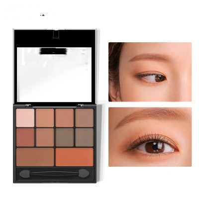 10-Color Eyeshadow Palette – Pumpkin Smoky Nude Makeup for Glamorous Looks