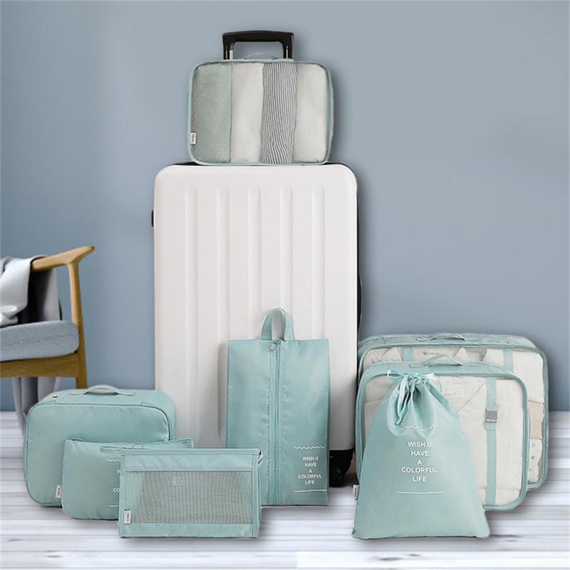 8-Piece Travel Organizer Set – Luggage Divider Packing Cubes for Clothes, Shoes & Toiletries