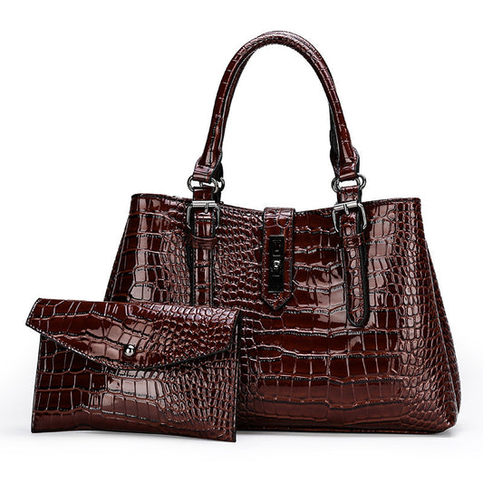 Fashion Large-Capacity All-Match Mother Bag – PU Leather Handbag with Multiple Compartments