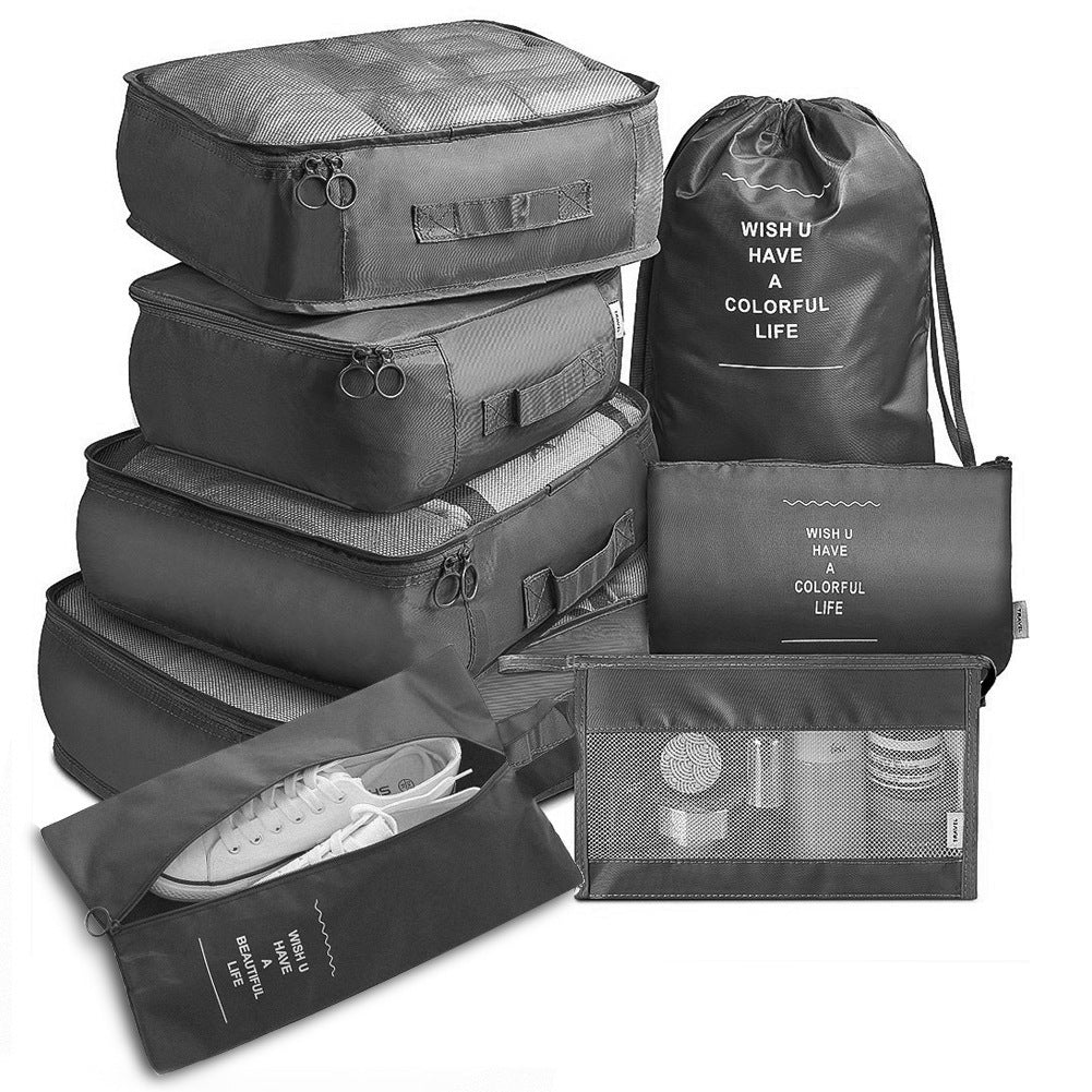 8-Piece Travel Organizer Set – Luggage Divider Packing Cubes for Clothes, Shoes & Toiletries