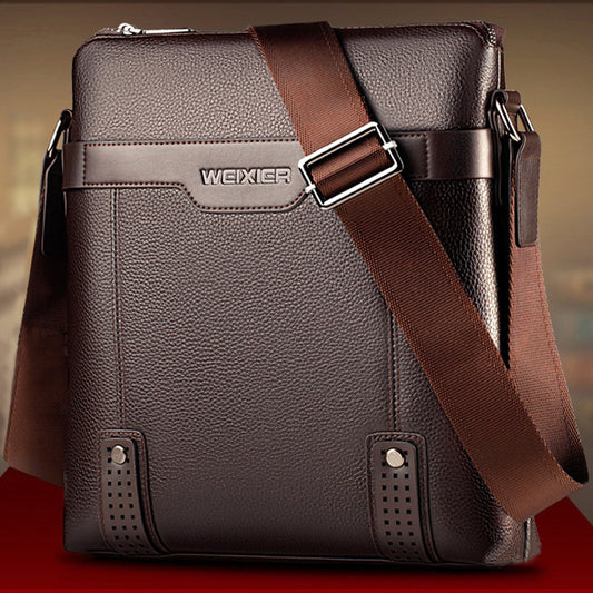 Men’s PU Leather Shoulder Bag - Casual and Versatile Backpack, Laptop office Bag