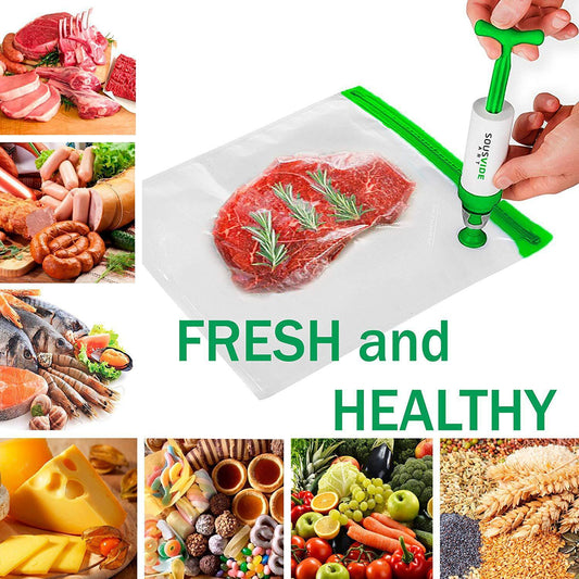 Vacuum Composite Food Storage Bag with Hand Pump