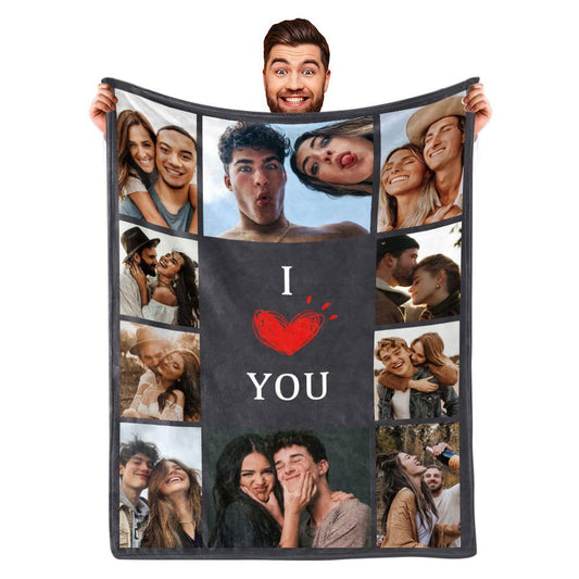 Custom Photo Printed Flannel Blanket – Soft, Warm & Personalized Print-on-Demand Gift