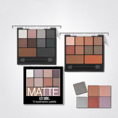 10-Color Eyeshadow Palette – Pumpkin Smoky Nude Makeup for Glamorous Looks