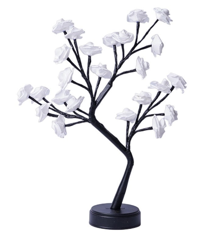 Romantic LED Rose Tree Table Lamp – USB Powered Flower Night Light for Home, Wedding, Valentine’s Day, and Gift Decoration