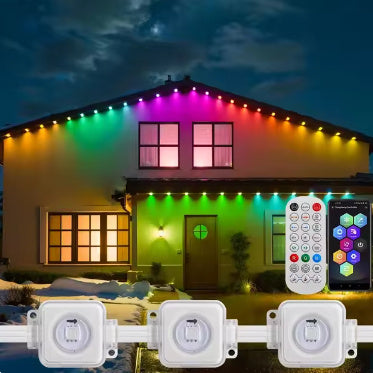 Intelligent LED Eaves Outdoor Waterproof RBG Colorful Decorative Light