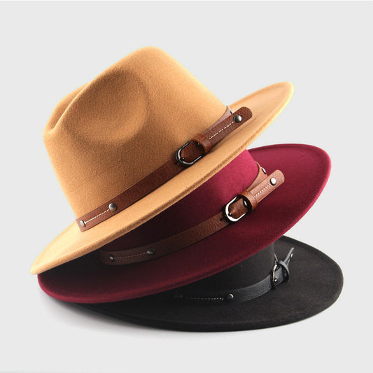 Monochrome Belt Jazz women's Cowboy Hat – Bold Style Meets Classic Elegance