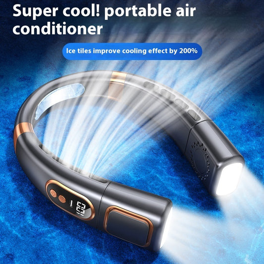 Premium Neck Cooling Fan – 5-Speed USB Rechargeable, 360° Airflow, Ultra-Quiet