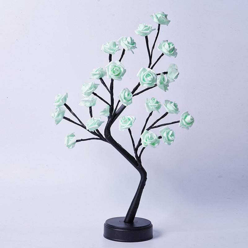 Romantic LED Rose Tree Table Lamp – USB Powered Flower Night Light for Home, Wedding, Valentine’s Day, and Gift Decoration